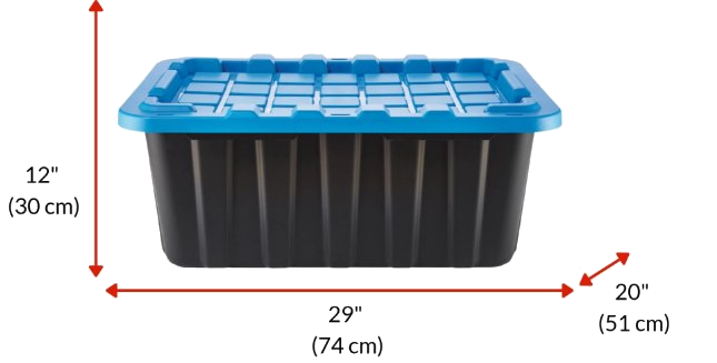Heavy-duty reusable plastic moving bins — Algoma Tote Rentals, Sault Ste. Marie